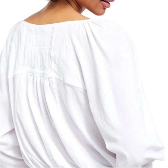 Free People White Cotton Prairie Henley Smocked Top
Size Small - Picture 4 of 9